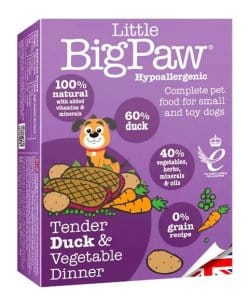 Comida humeda para perro Little Big Paw Pato y Verduras 150 gr