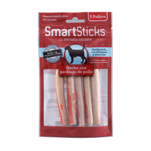 Snack para perro Smartsticks sin artificiales pollo 5und